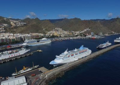 Curceros en el Puerto de Tenerife