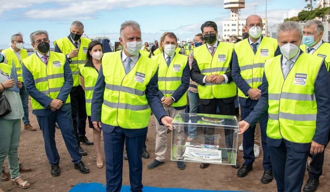 Puesta la primera piedra de las obras del litoral de Valleseco