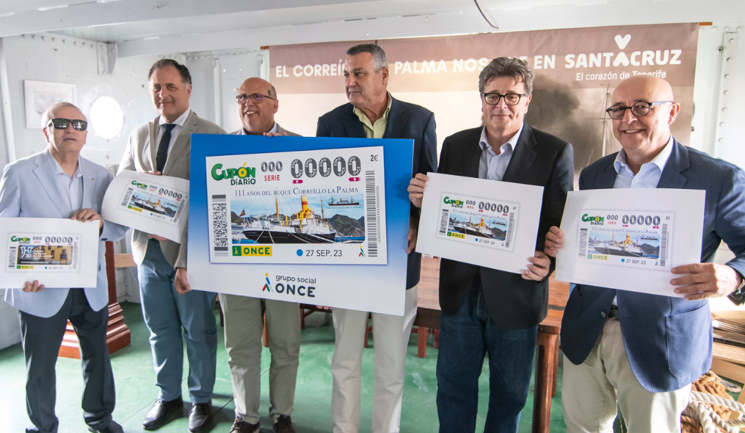 El buque Correíllo ‘La Palma’ celebra sus 111 años en el cupón de la ONCE