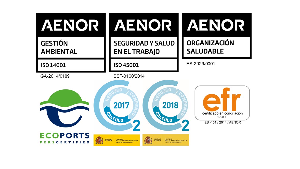 Certificados de calidad de gestión ambiental y seguridad y salud laboral