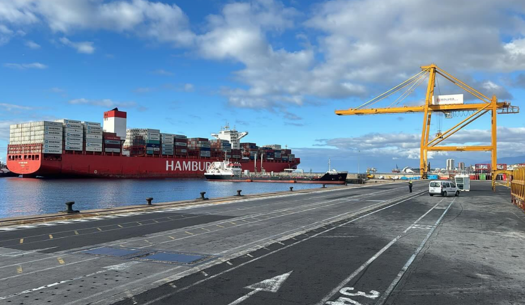 El puerto de Tenerife acoge su mayor trasbordo con los mayores portacontenedores arribados a puerto