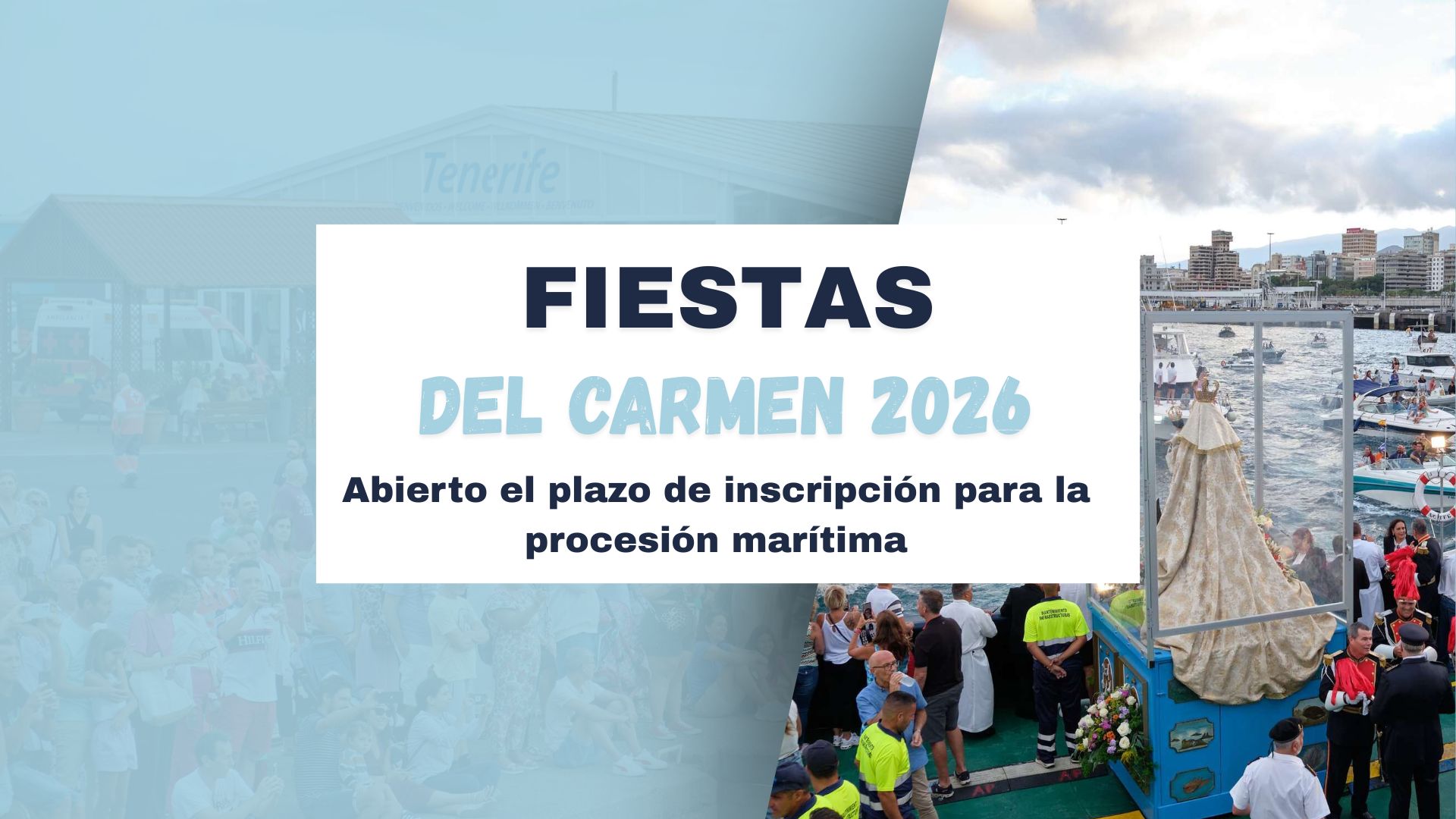 Embarque y procesión marítima de la Virgen del Carmen en el puerto de Santa Cruz de Tenerife